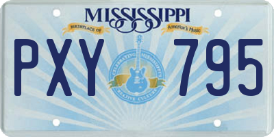 MS license plate PXY795