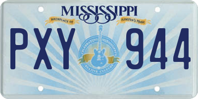 MS license plate PXY944