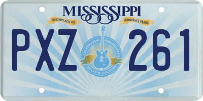 MS license plate PXZ261