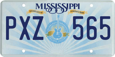 MS license plate PXZ565