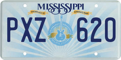 MS license plate PXZ620