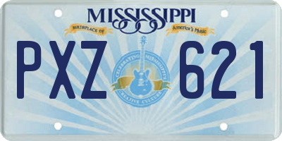 MS license plate PXZ621