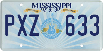 MS license plate PXZ633