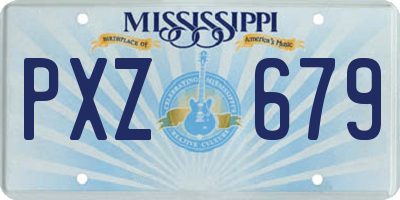 MS license plate PXZ679