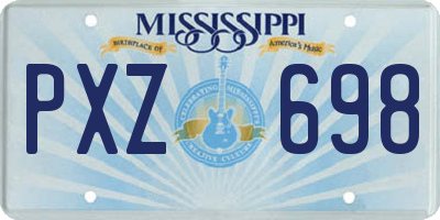 MS license plate PXZ698