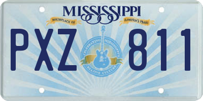 MS license plate PXZ811