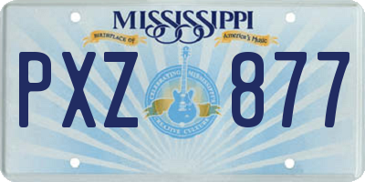 MS license plate PXZ877
