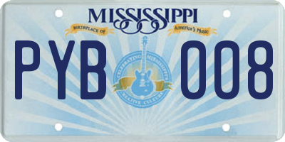 MS license plate PYB008
