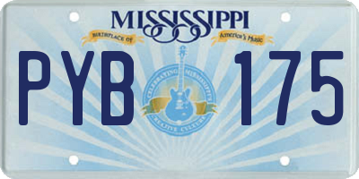 MS license plate PYB175