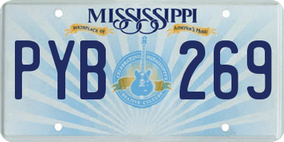 MS license plate PYB269
