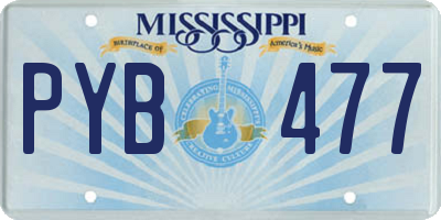 MS license plate PYB477