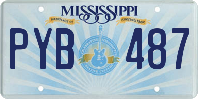 MS license plate PYB487