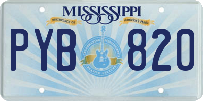 MS license plate PYB820