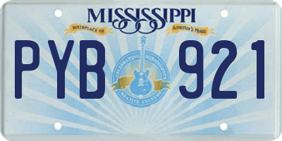 MS license plate PYB921