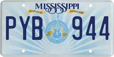 MS license plate PYB944