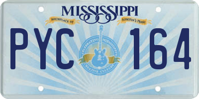 MS license plate PYC164