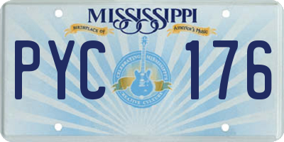 MS license plate PYC176