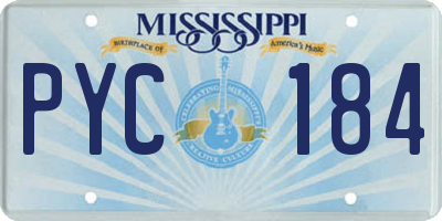 MS license plate PYC184