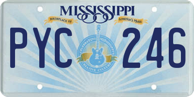 MS license plate PYC246
