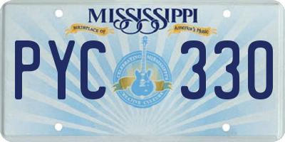 MS license plate PYC330