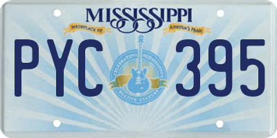 MS license plate PYC395