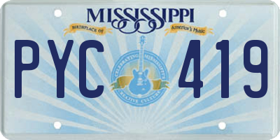 MS license plate PYC419