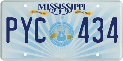 MS license plate PYC434