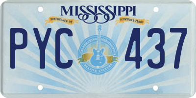 MS license plate PYC437