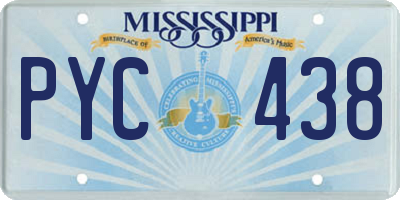 MS license plate PYC438