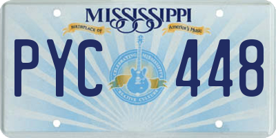 MS license plate PYC448