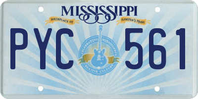 MS license plate PYC561