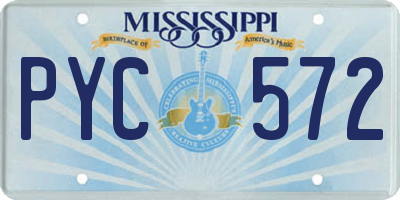 MS license plate PYC572