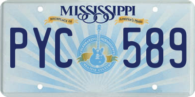 MS license plate PYC589