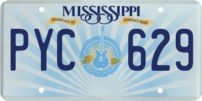 MS license plate PYC629