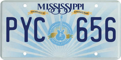 MS license plate PYC656