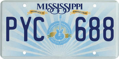 MS license plate PYC688