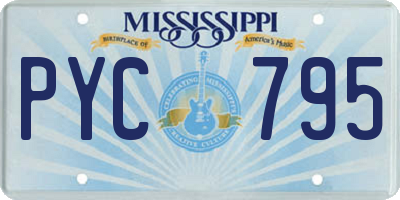 MS license plate PYC795
