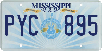 MS license plate PYC895