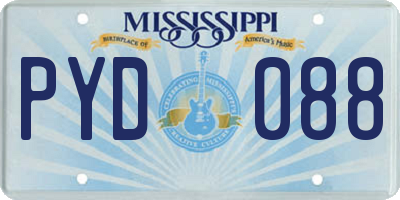 MS license plate PYD088