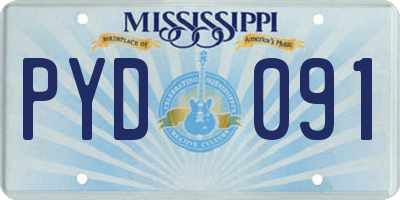 MS license plate PYD091