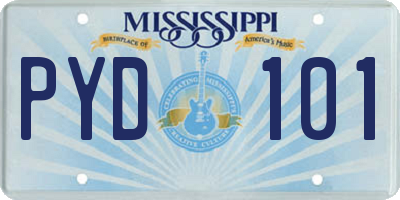 MS license plate PYD101