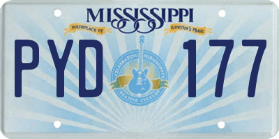 MS license plate PYD177