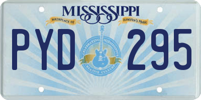 MS license plate PYD295