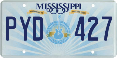 MS license plate PYD427
