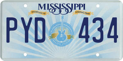 MS license plate PYD434