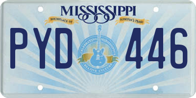 MS license plate PYD446