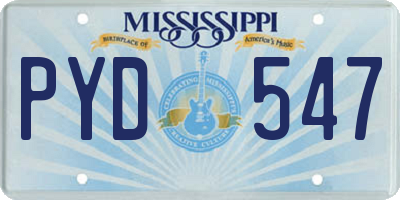 MS license plate PYD547