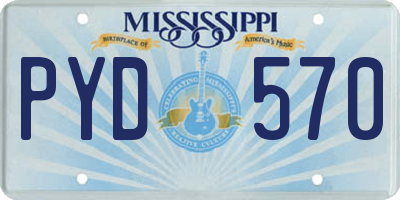 MS license plate PYD570