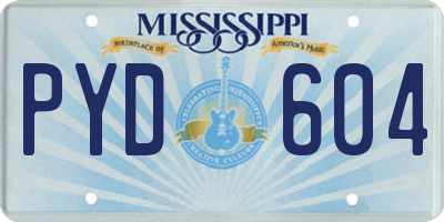 MS license plate PYD604