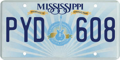 MS license plate PYD608